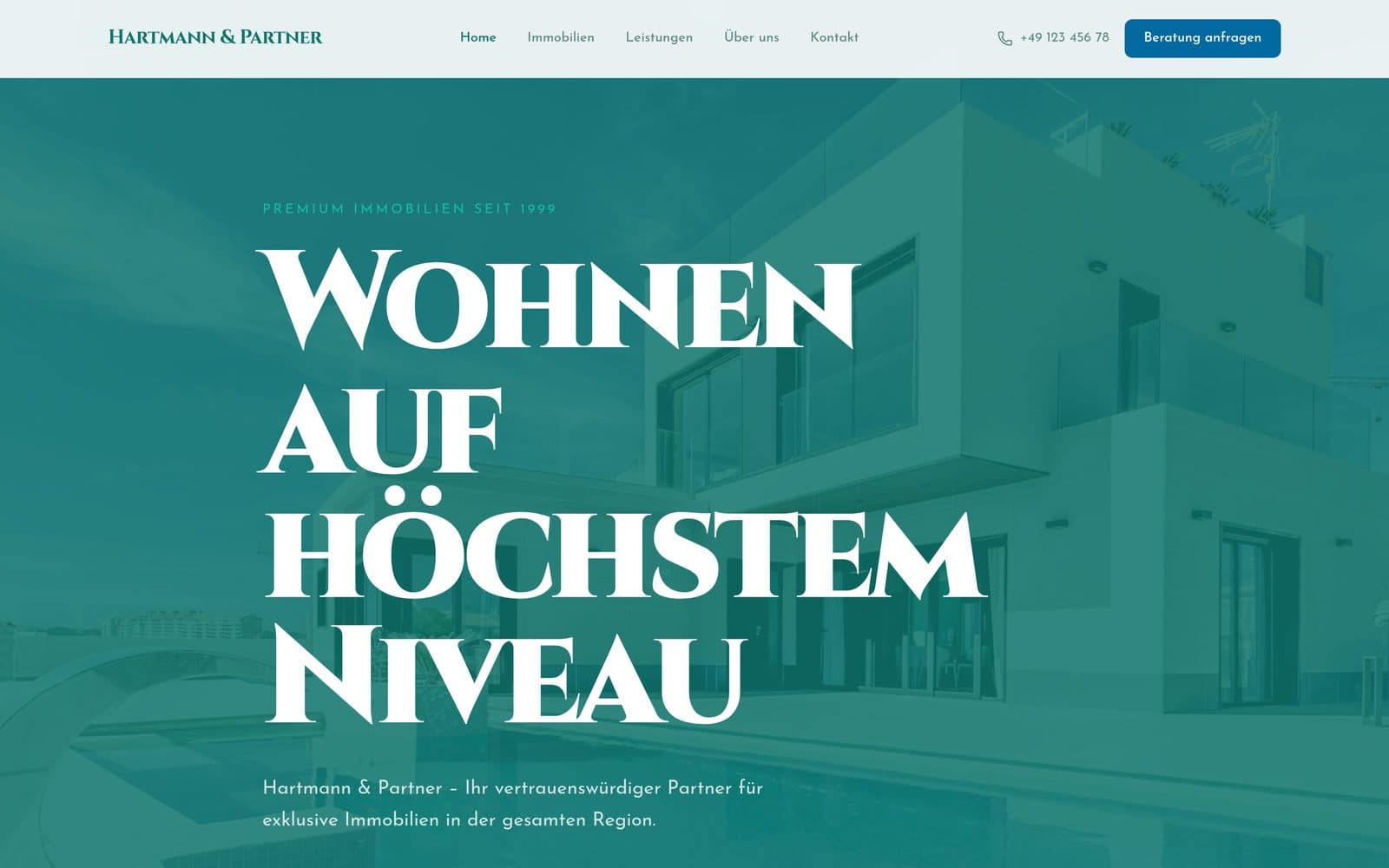 Hartmann & Partner — Wohnen auf höchstem Niveau.