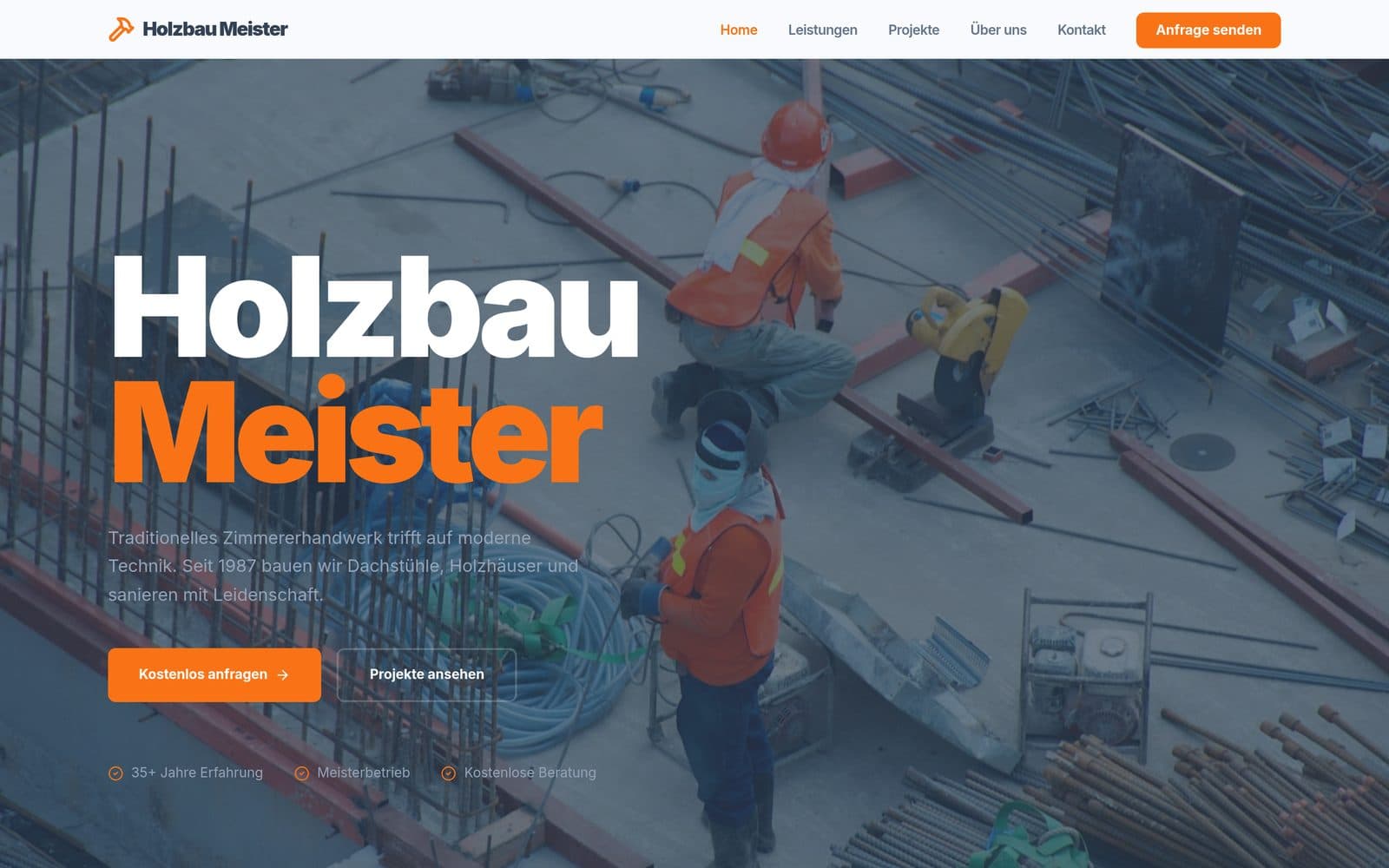 Holzbau Meister — Tradition trifft Technik. Seit 1987.