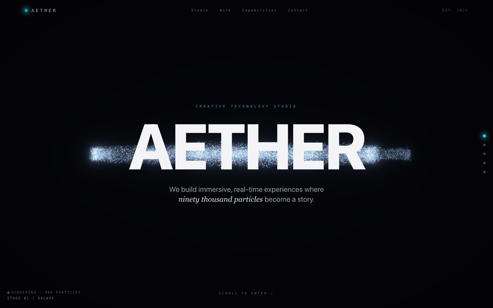 AETHER — 90.000 Partikel werden zur Geschichte. AETHER — 90.000 Partikel werden zur Geschichte.