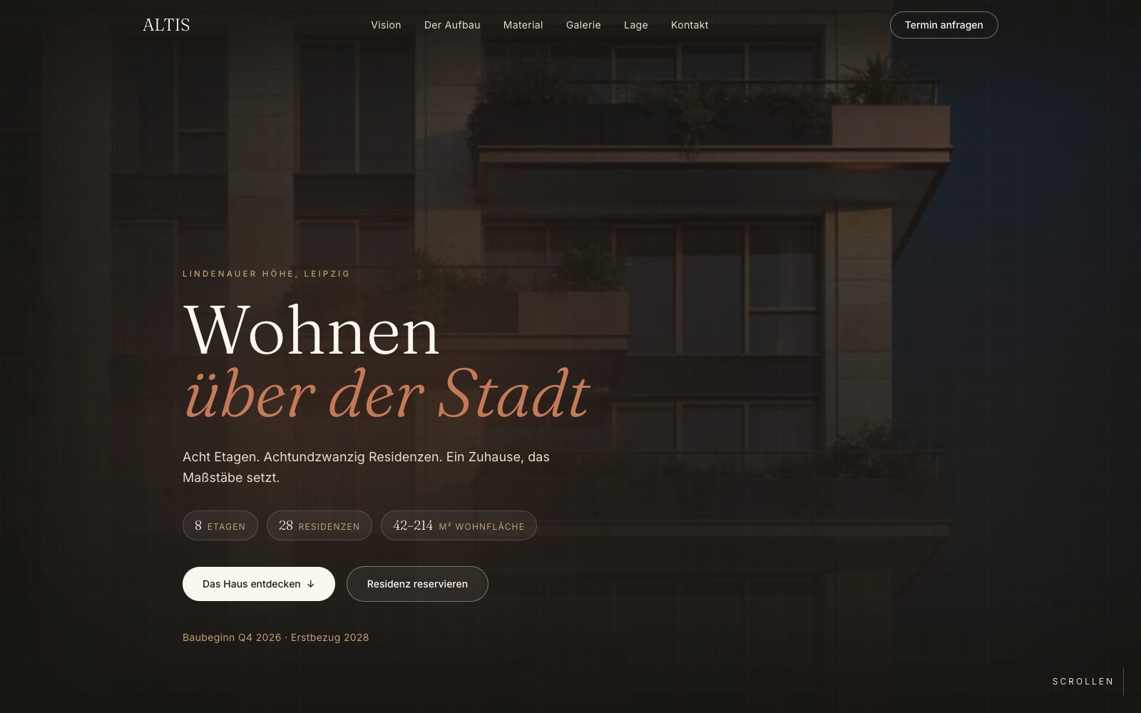 ALTIS — Wohnen über der Stadt. ALTIS — Wohnen über der Stadt.