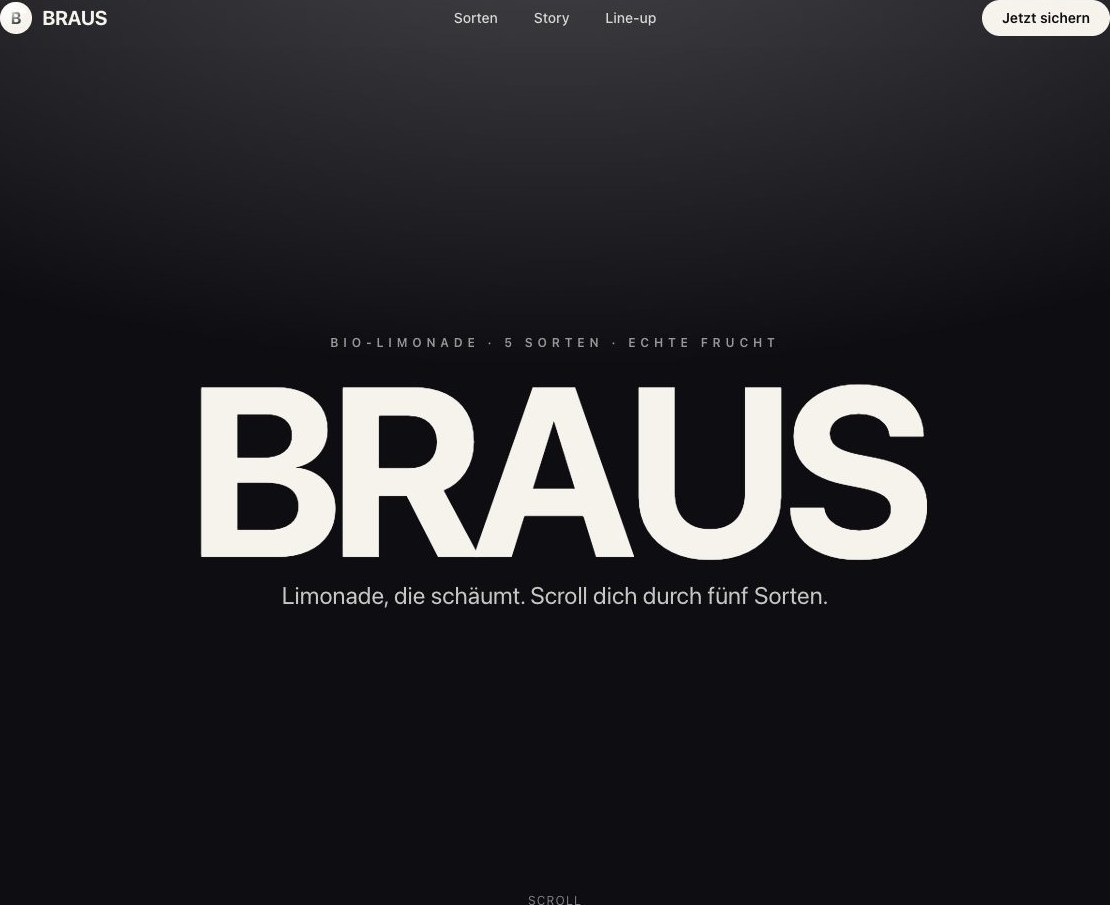 BRAUS — Limonade, die schäumt. BRAUS — Limonade, die schäumt.