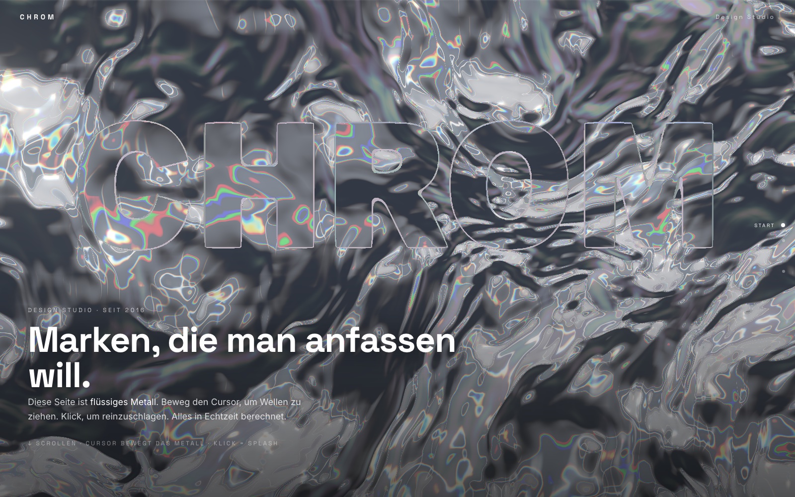 CHROM — Marken, die man anfassen will. CHROM — Marken, die man anfassen will.