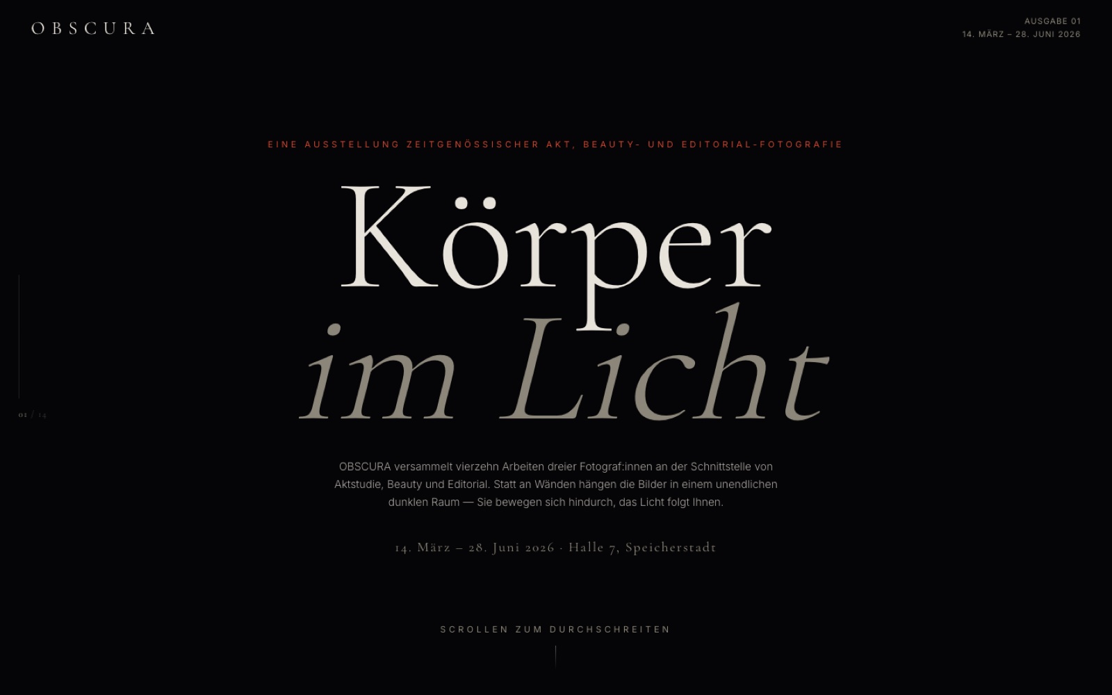 OBSCURA — Körper im Licht. OBSCURA — Körper im Licht.
