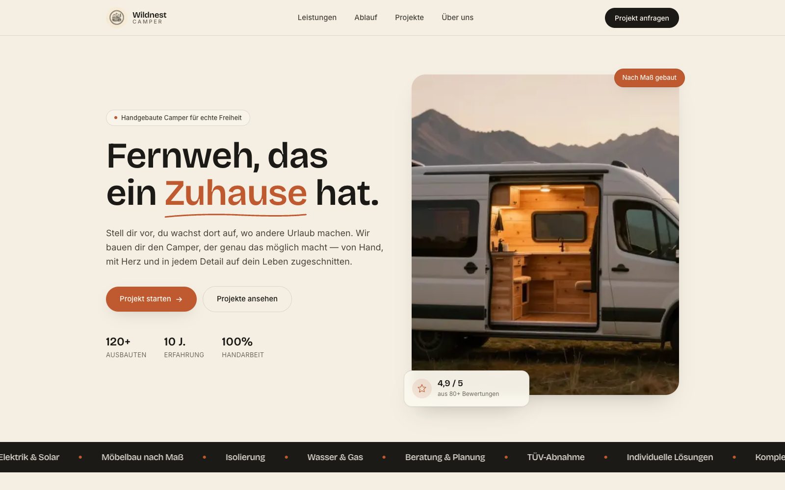 Wildnest Camper — Fernweh, das ein Zuhause hat. Wildnest Camper — Fernweh, das ein Zuhause hat.